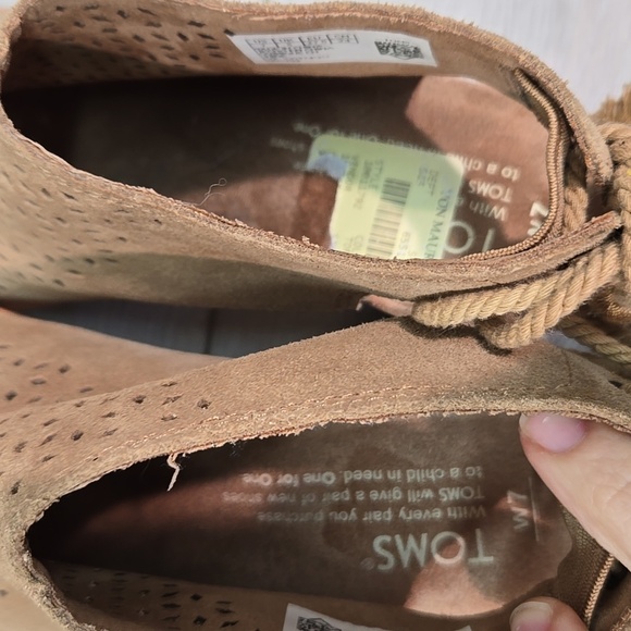 Toms Women Elba Seville Ankle Leather Ties Back open toe heels boots shoes 7 - Picture 7 of 12